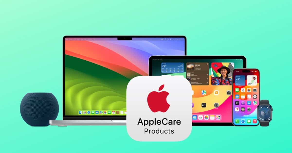 AppleCareプランの確認方法を示すiPhone画面