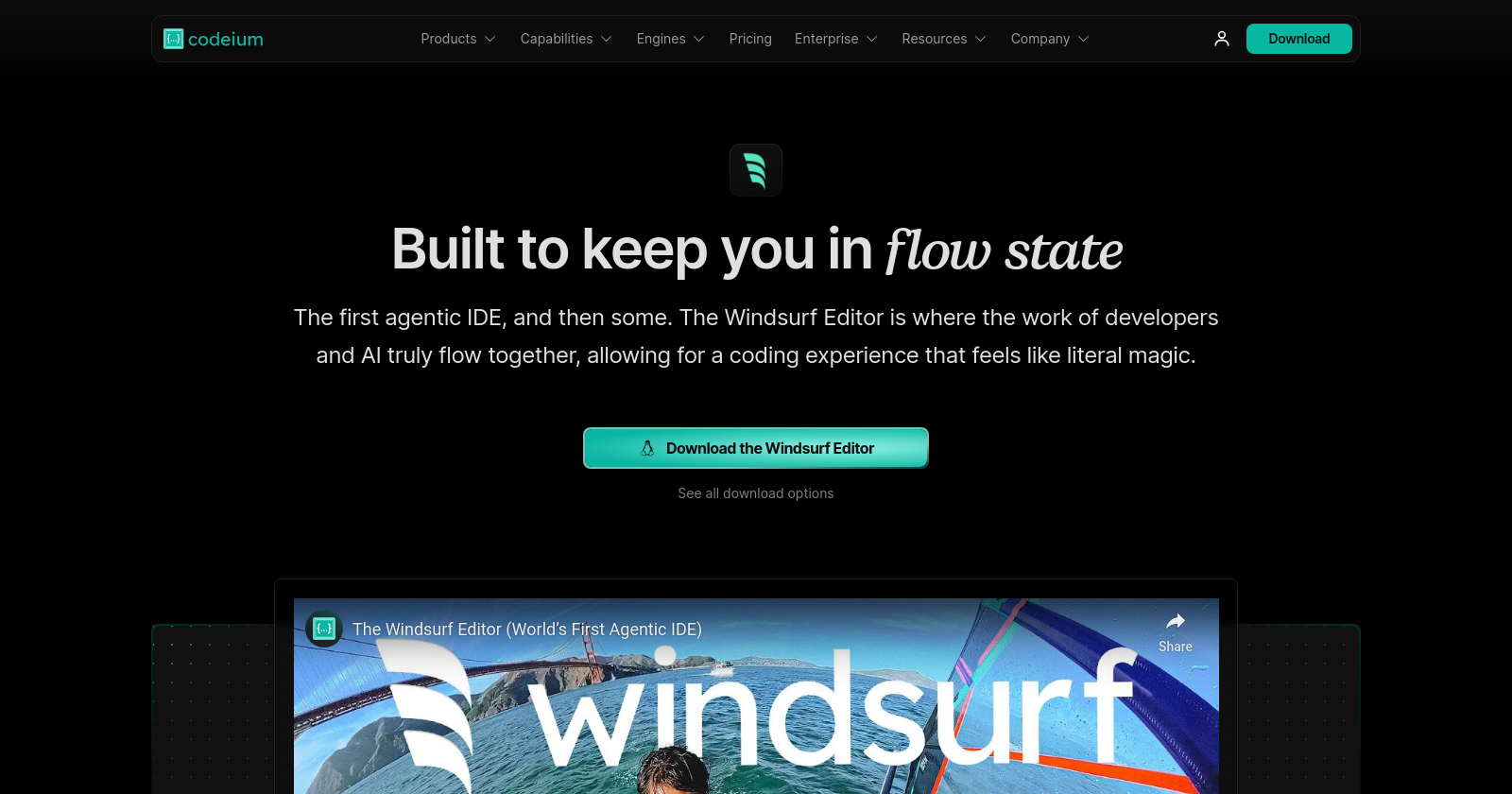 Windsurf Editor Interface