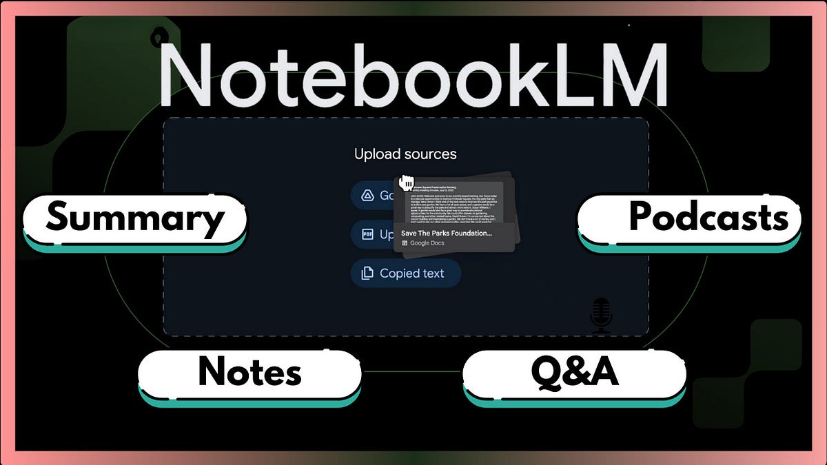 NotebookLMのノートインターフェース