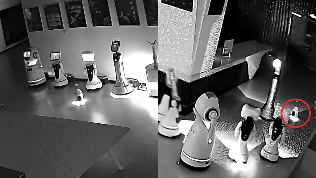 Watch: Tiny robot 'kidnaps' a dozen larger robots in Shanghai