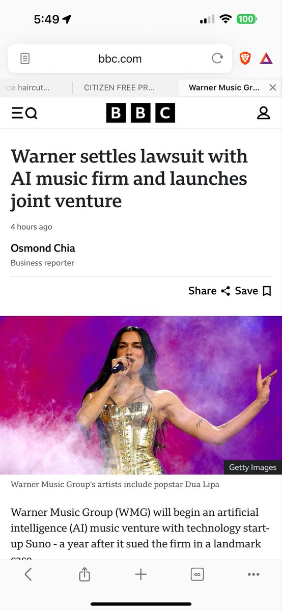 グローバルAI音楽市場の比較チャート