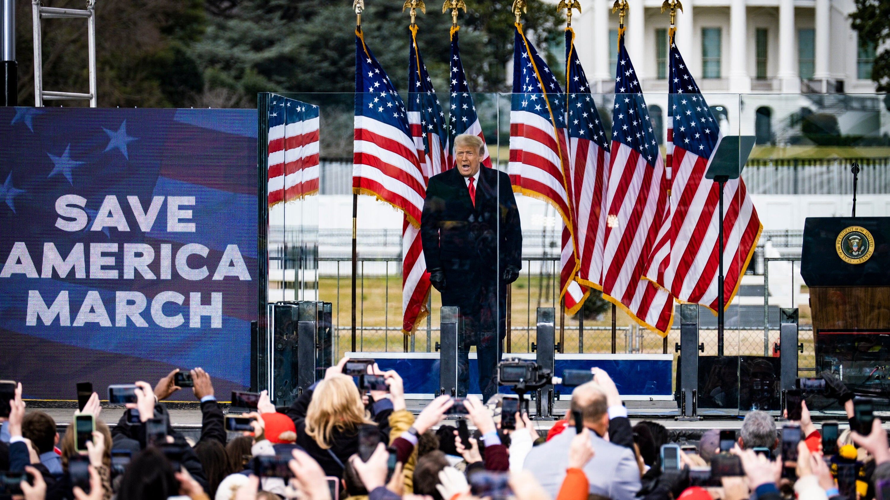 出典: The New York Times, Public Domain トランプ氏のJanuary 6演説シーン